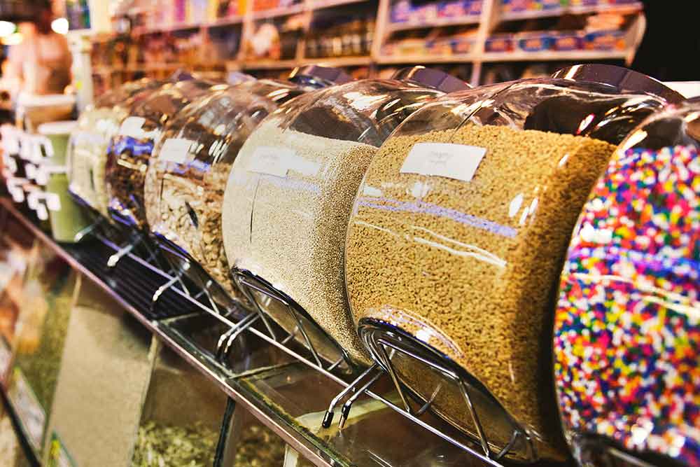 Products in supermarket 
