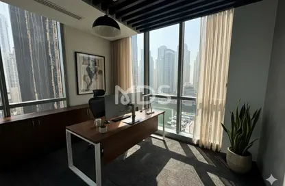 Office Space - Studio - 1 Bathroom for rent in Marina Plaza - Dubai Marina - Dubai